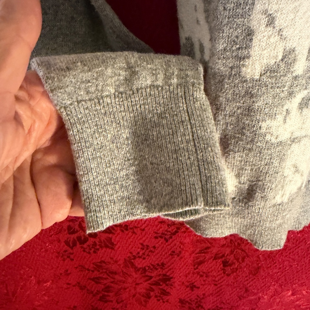 Boden Women's Dog Novelty Gray Red and White Sweater Size 6 - Picture 7 of 9